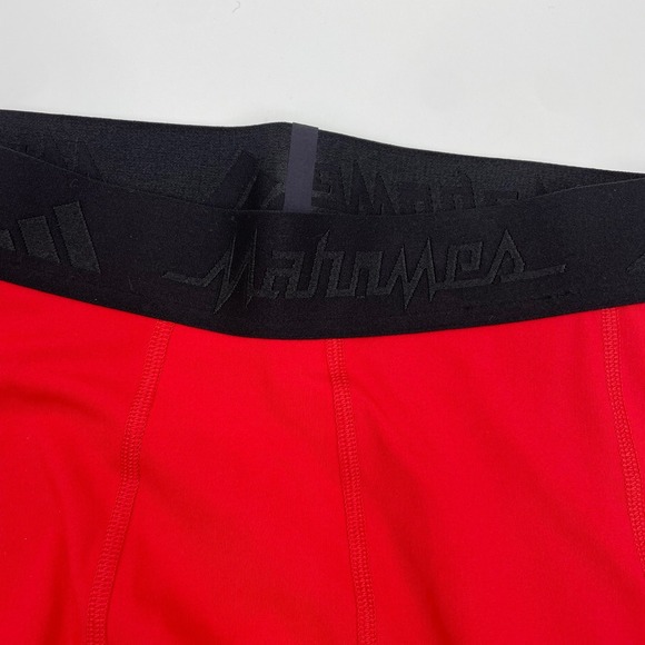 Adidas Mens Mahomes Techfit Training Tights Red Compression Leggings JE4330 M - Picture 4 of 14